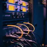 Ethernet Cables Plugged on a Server Rack